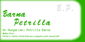barna petrilla business card